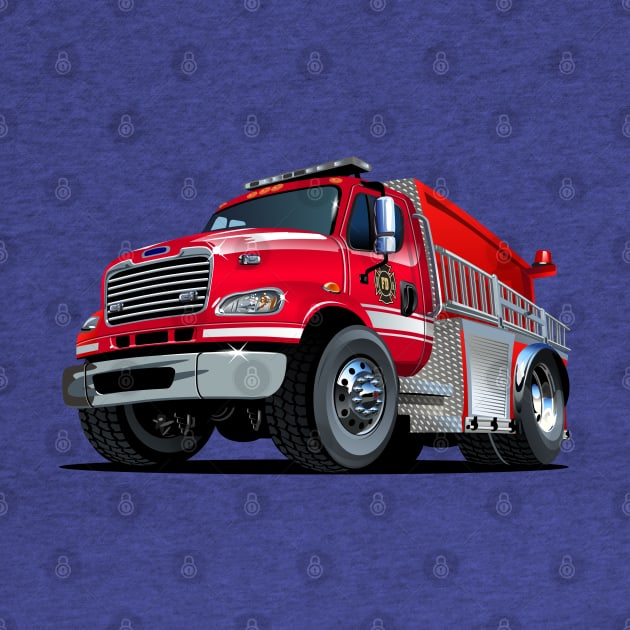 Cartoon firetruck by Mechanik